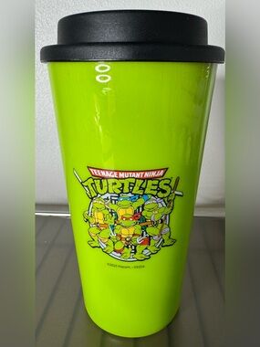 Nickelodeon teenage mutant ninja turtles Neon Green Reusable Cup with Black Lid